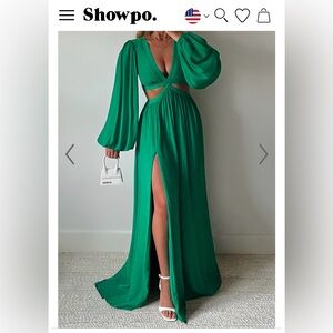 Showpo. Green Maxi Dress